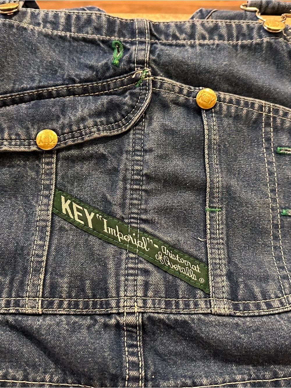 Key Imperial Relaxed Men’s Overalls in Blue Denim Size 40x30